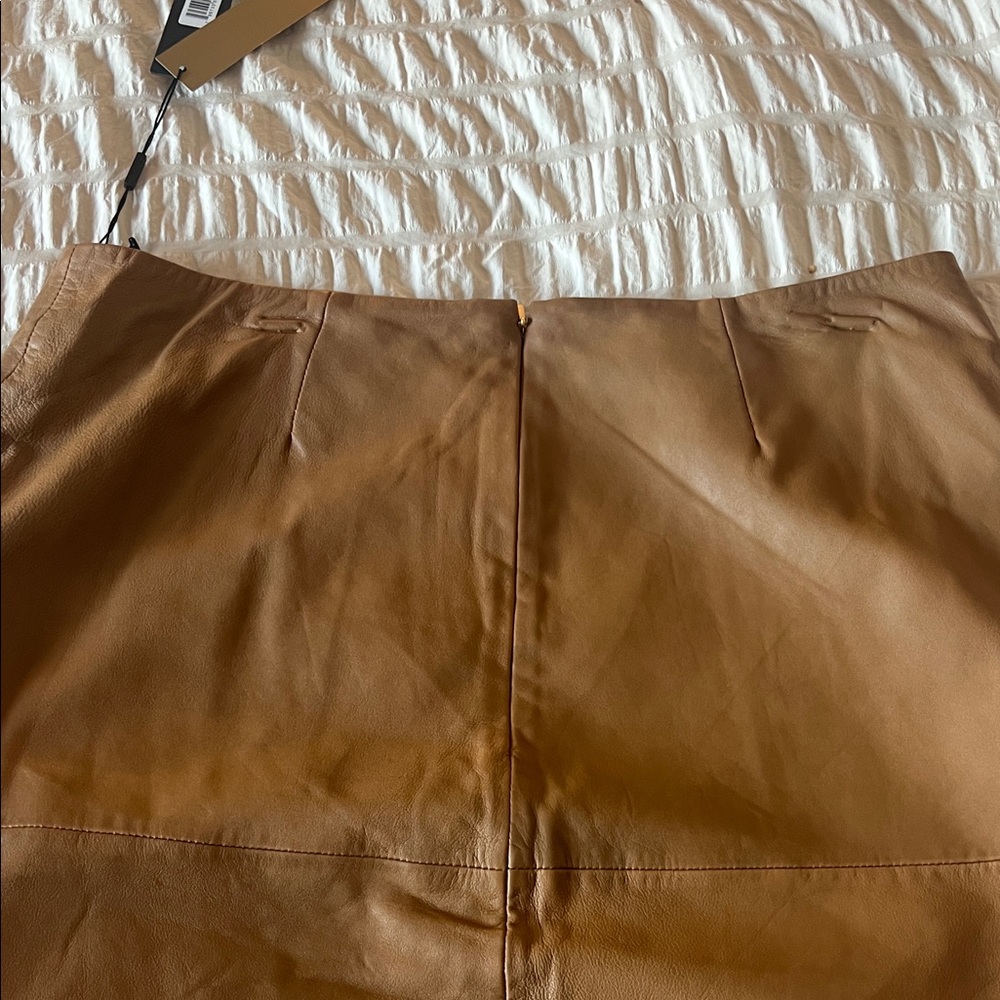 Donna Karan Brown Lambskin Skirt - Picture 9 of 10